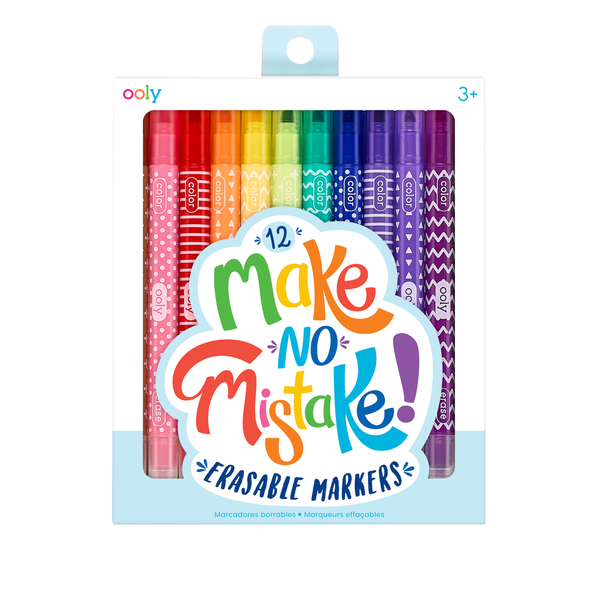 OOLY International 130-046 Make No Mistake! Erasable Markers - Set of 12