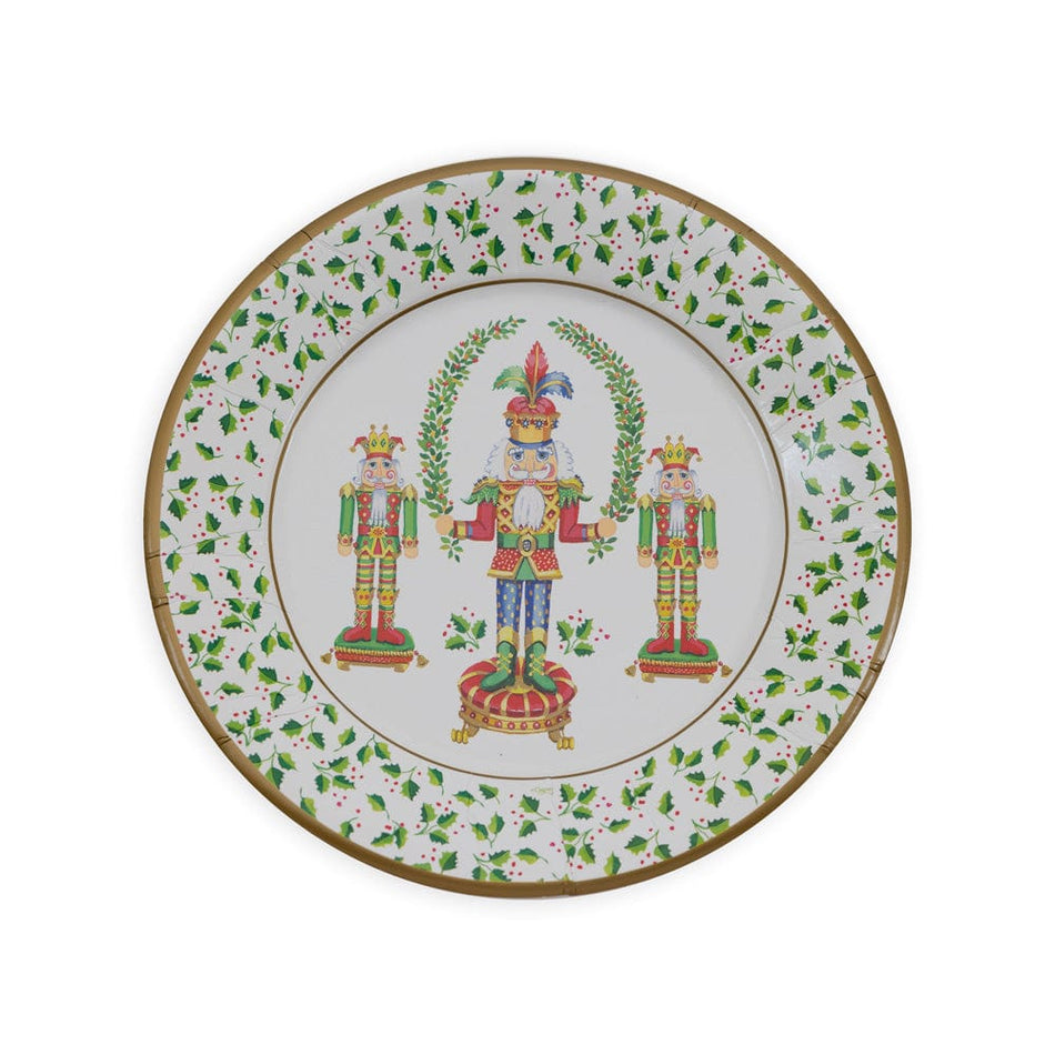 Caspari 17590 Nutcracker Christmas Paper Plate