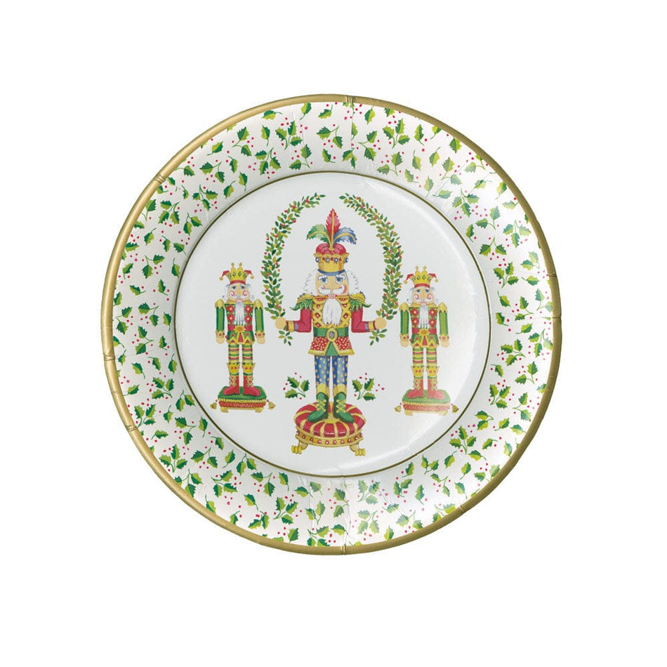 Caspari 17590 Nutcracker Christmas Paper Plate
