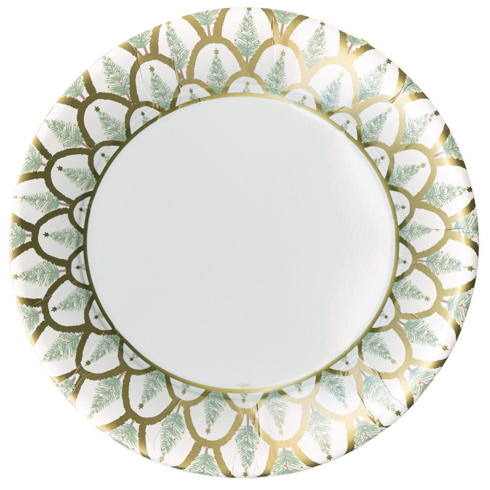 Caspari 17660 Deco Christmas Gold Plates