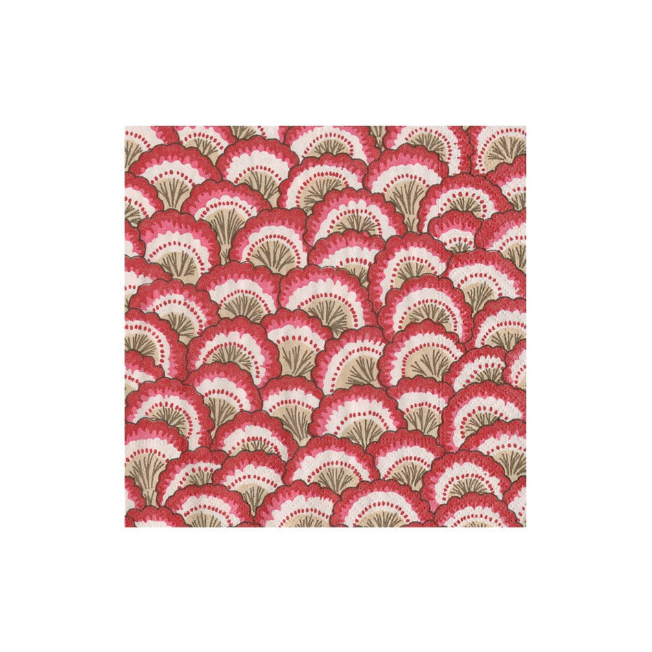 Caspari 17790 Pontchartrain Scallop Napkins - Red