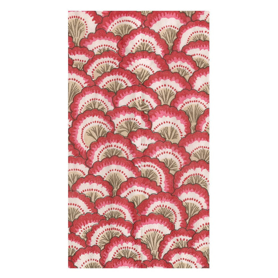Caspari 17790 Pontchartrain Scallop Napkins - Red