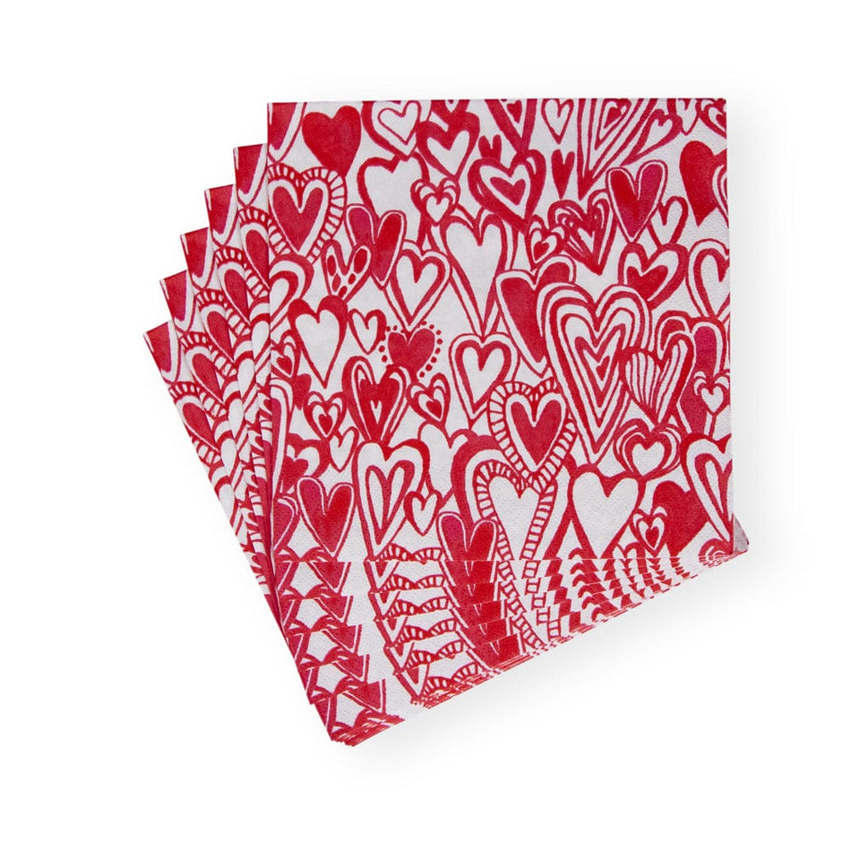 Caspari 17820 Groovy Love Napkins