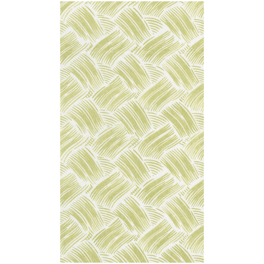 Caspari 17962 Basketry Moss Green Paper Linen Napkins