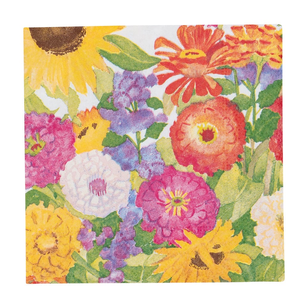 Caspari 18380C Midsummer Blooms Cocktail Napkins