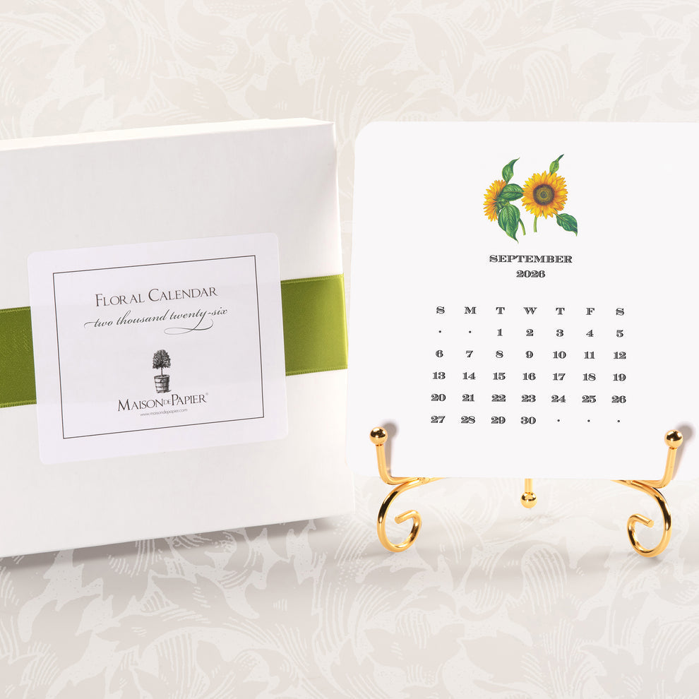 Maison de Papier CAL026007 2026 Floral Calendar with Easel