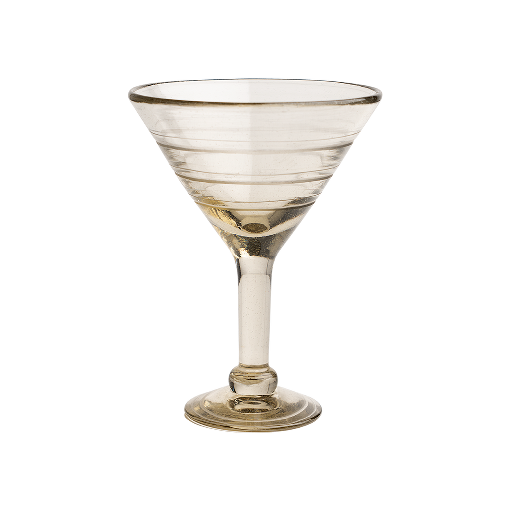 Jan Barboglio 3254CL Halos Martini - Clear w/ 4 Etched Lines
