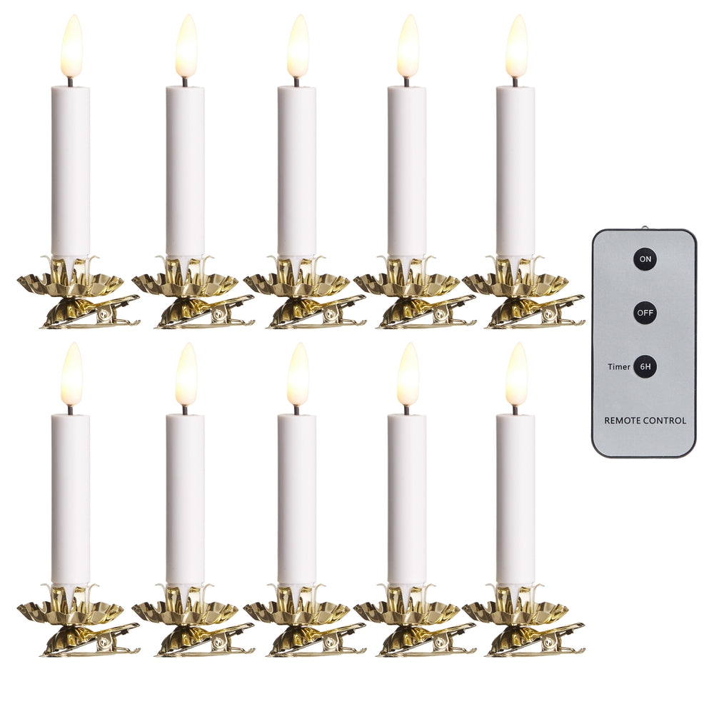 Raz Imports 4324036 4" Clip-On Lighted Candles w/Remote - Box of 10