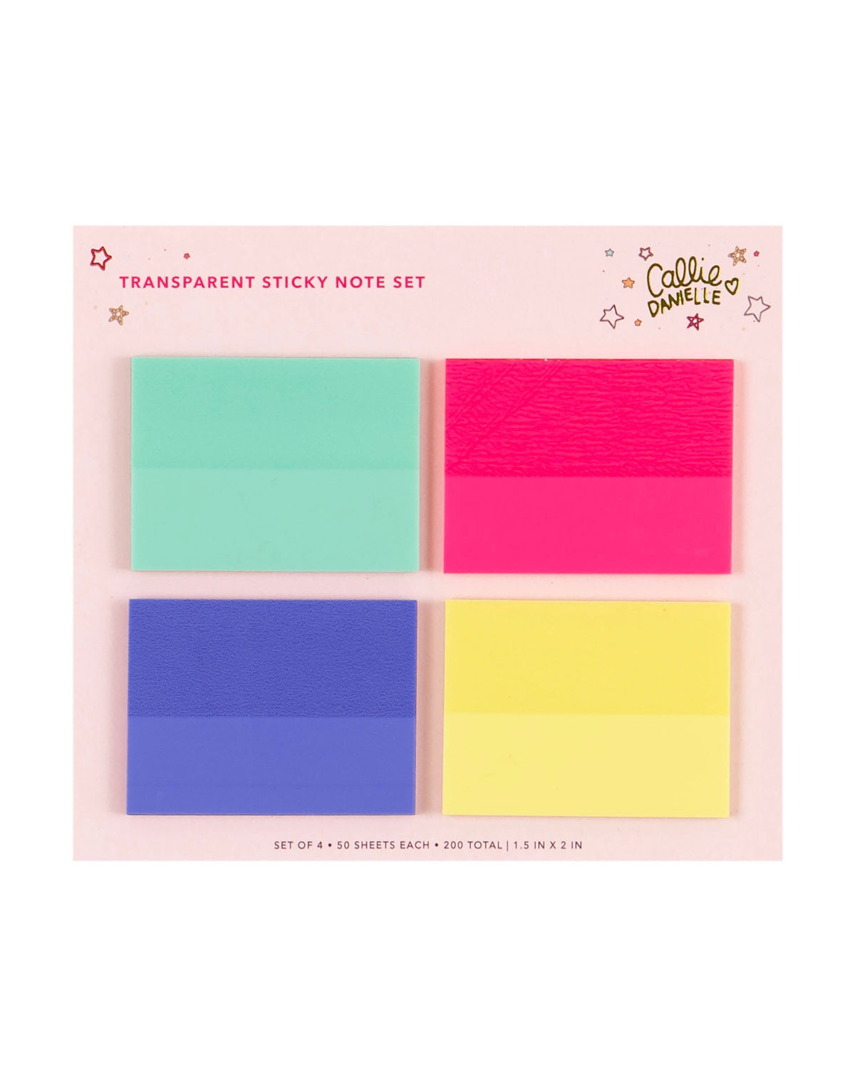 Callie Danielle 432761 Transparent Sticky Note Set