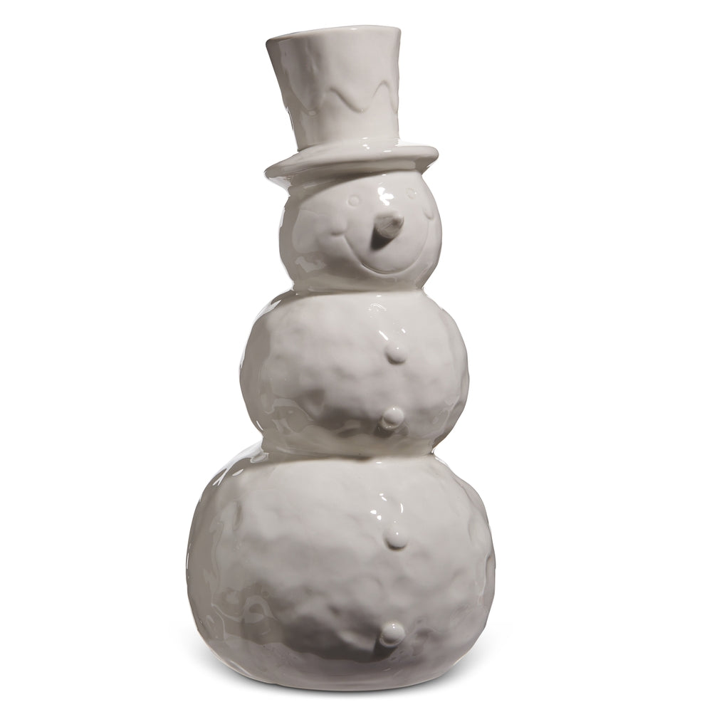 Raz Imports 4519131 White Glazed Snowman - 13.5"