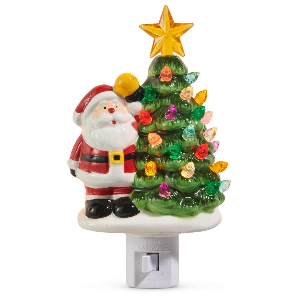Raz Imports 4519203 Santa With Tree Night Light