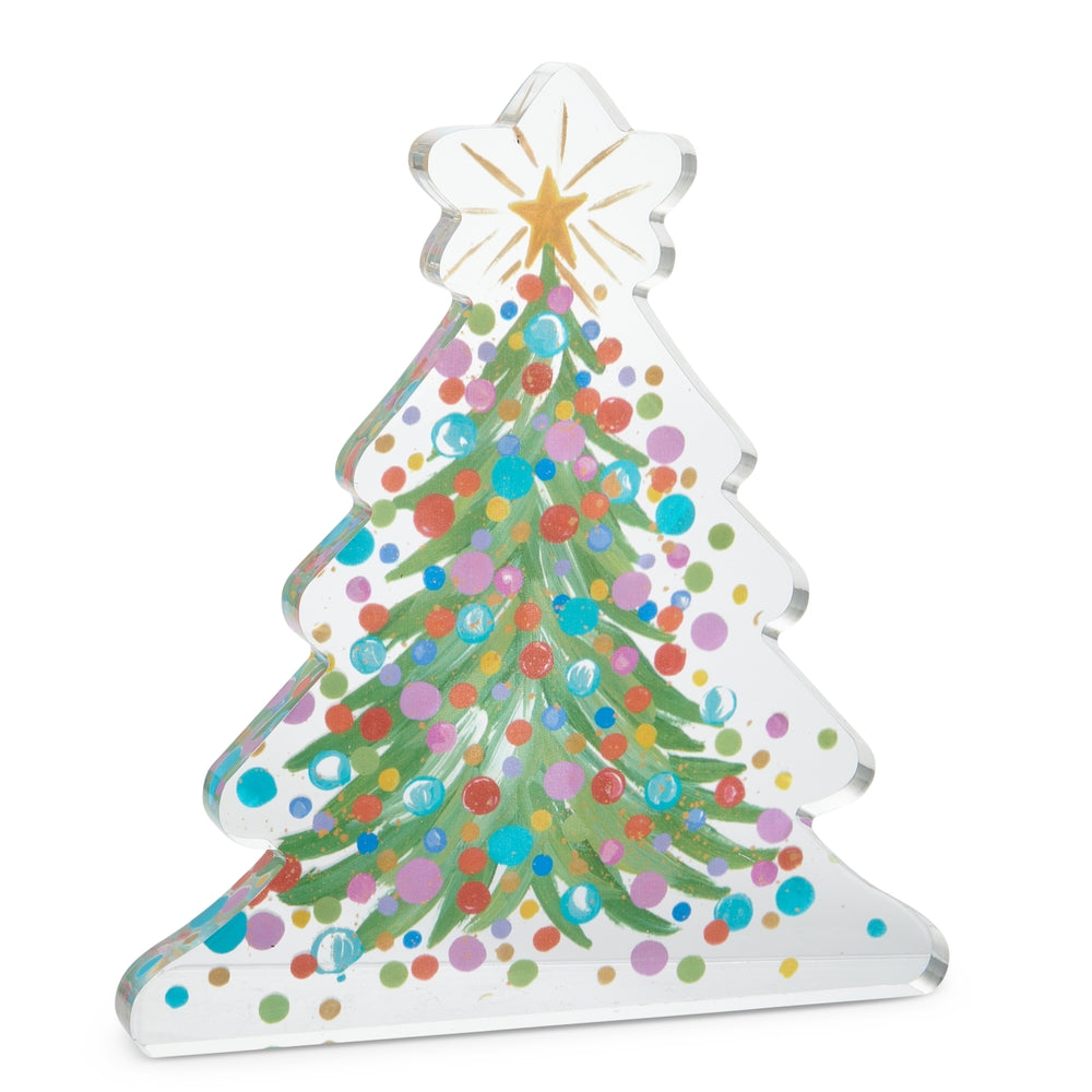 Raz Imports 4528075 Confetti Tree Acrylic Cut Out Block - 10"