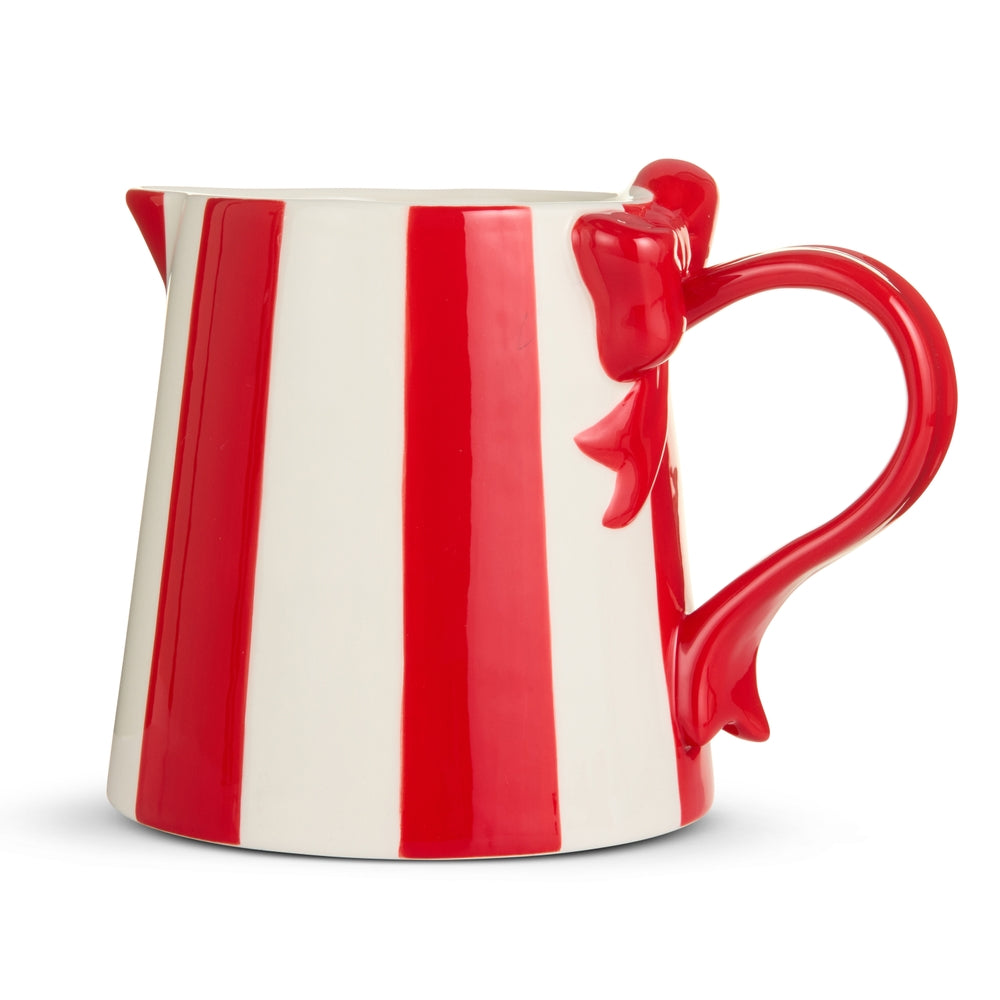 RAZ 4611754 Striped Bow Pitcher