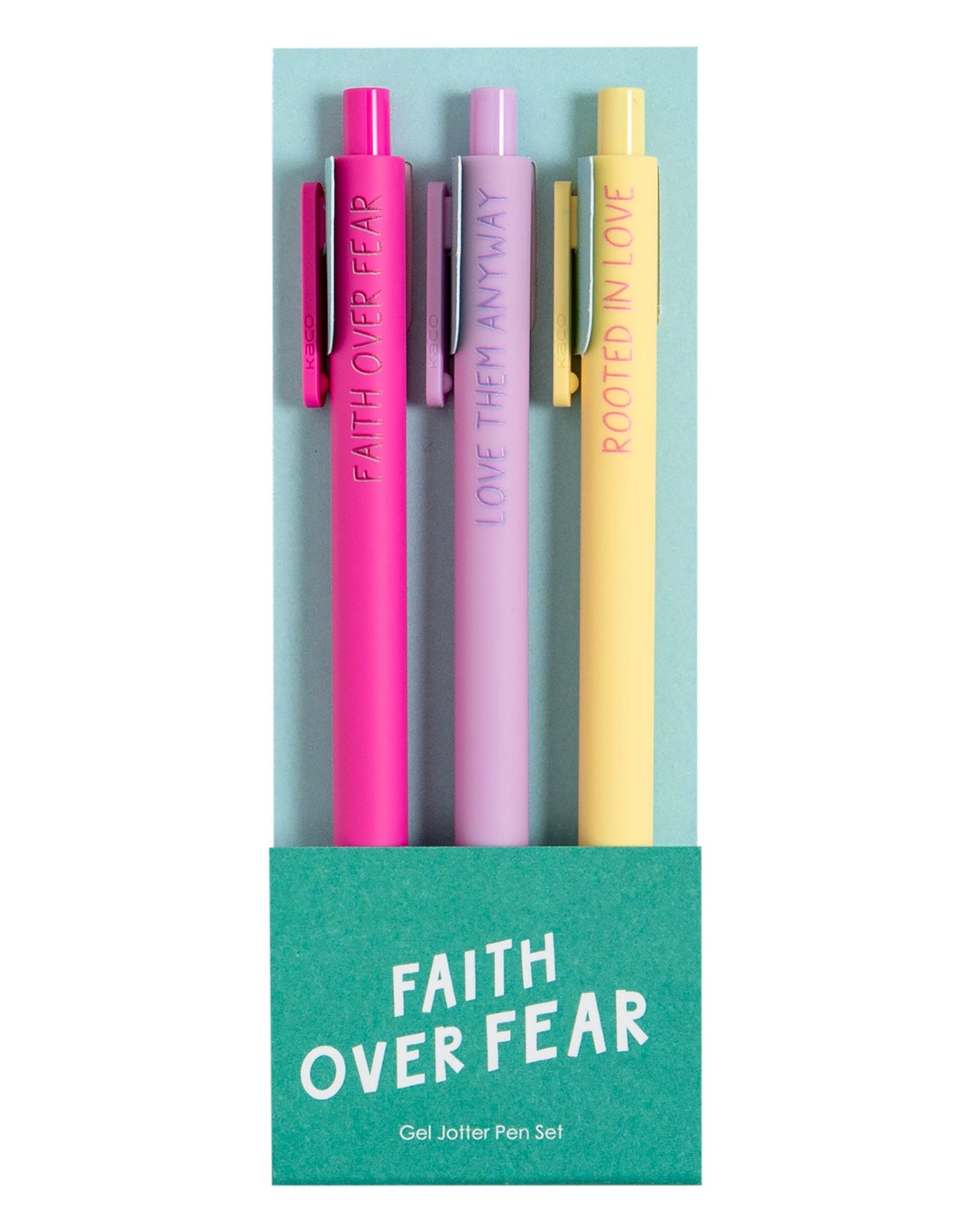 Callie Danielle 527723 Faith Over Fear Gel Jotter Pen Set
