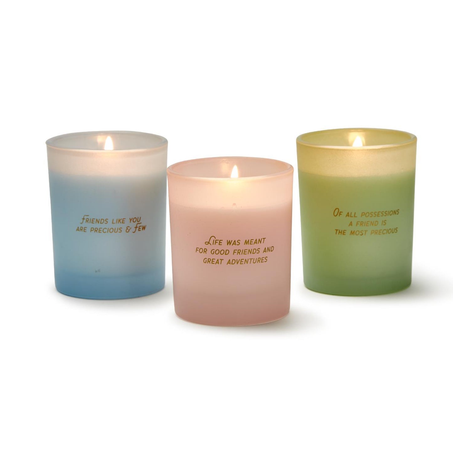 Two's Company 54607-20 Friendship Candle in Decorative Box - 3 Assorted