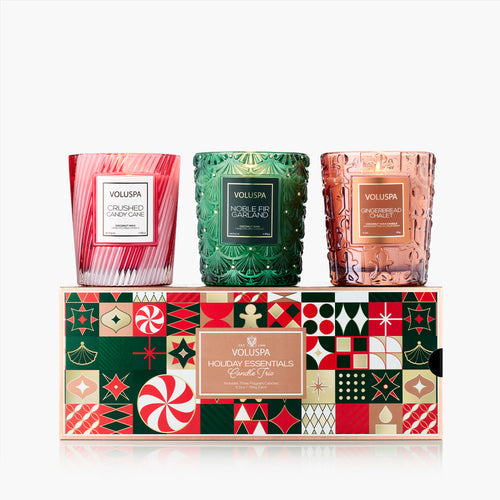 Voluspa 5594 Holiday Essentials Trio Candle Set