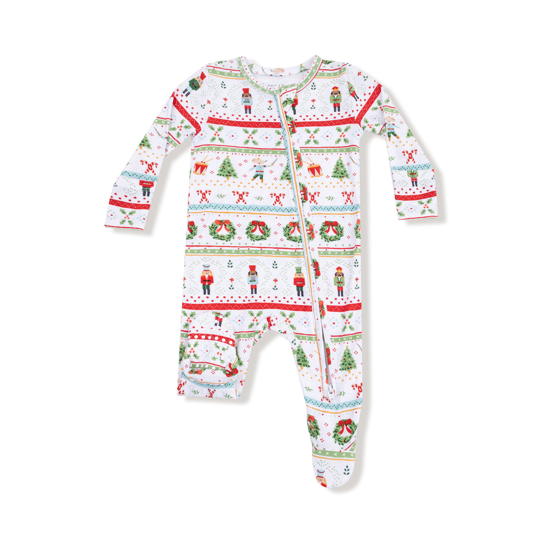 Angel Dear 651-F25-NFI Nutcracker Fair Isle - 2 Way Zipper Footie