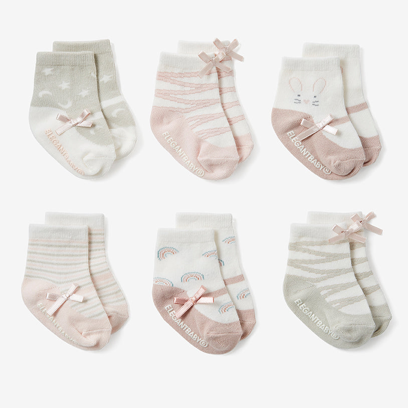 Elegant Baby Baby Socks 0-12M -6 Pair
