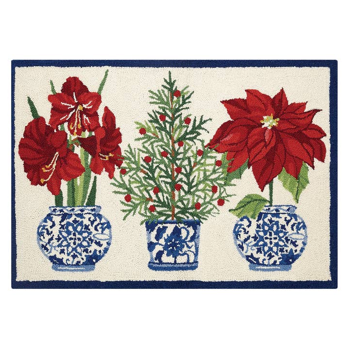 Peking Handicraft 31SERX424C03 Holiday Chinoiserie Hook Rug