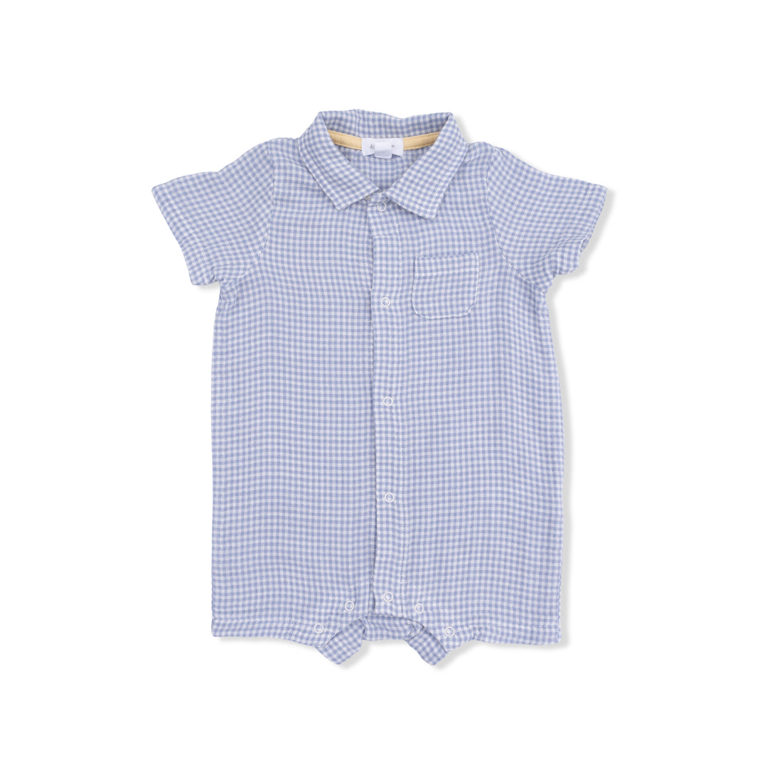 Angel Dear 802-S26-MGI Micro Gingham Blue Blizzard - Polo Shortie