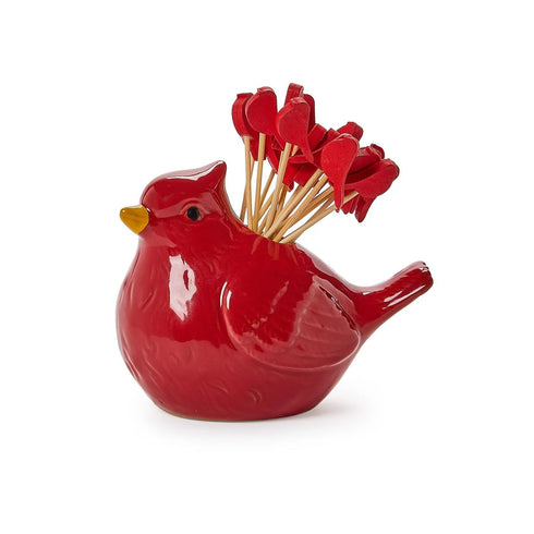 Two's Company 82893 Deck the Halls Cardinal Pick Holder