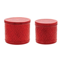 Melrose 95018 Iron Container - Set of 2