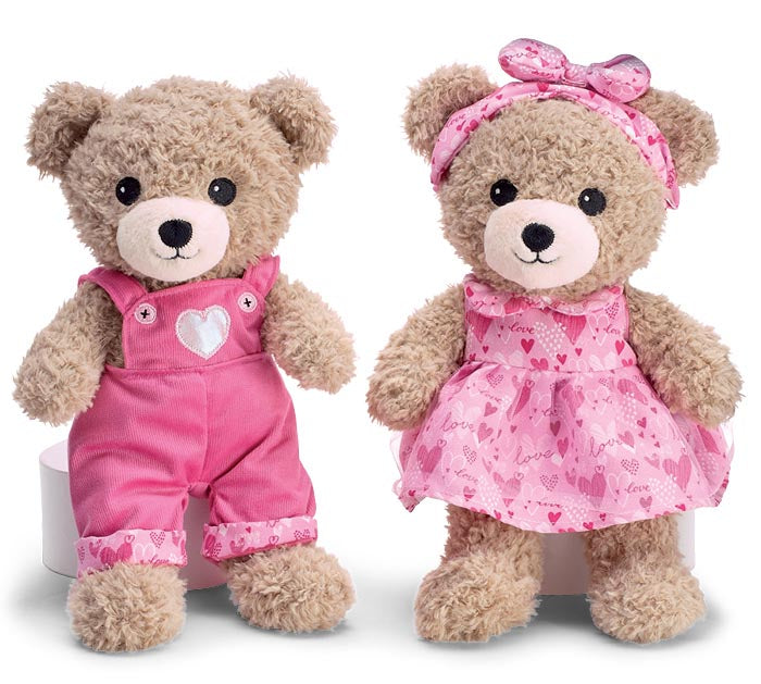 Burton & Burton 9751688 Plush Valentine Bear W/ Pink Clothing