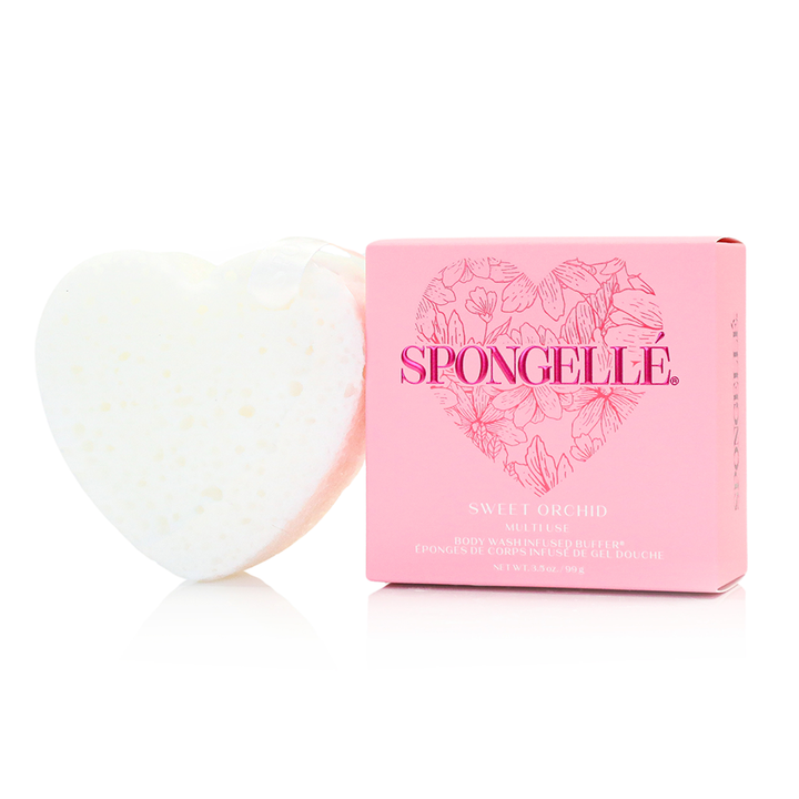 Spongelle Valentine Heart Shaped Body Wash Infused Buffer