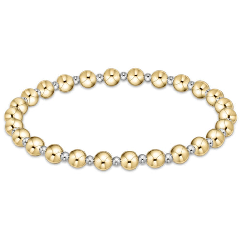 enewton BCLGRAPMXM Classic Grateful Pattern Bead Bracelet - Mixed Metal