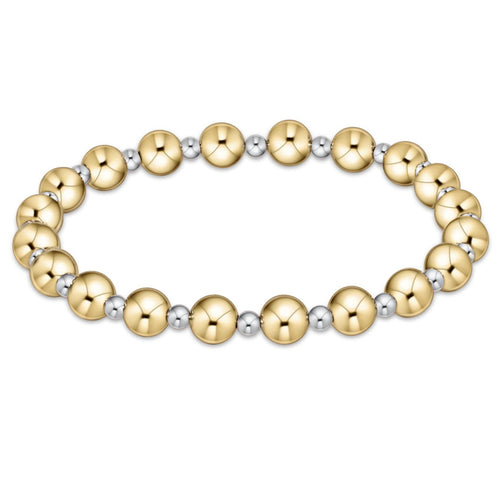 enewton BCLGRAPMXM Classic Grateful Pattern Bead Bracelet - Mixed Metal