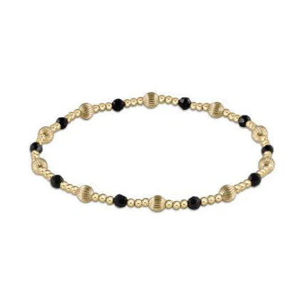 enewton BDIGSINP4FOX Dignity Sincerity Pattern 4mm Bead Bracelet - Faceted Onyx