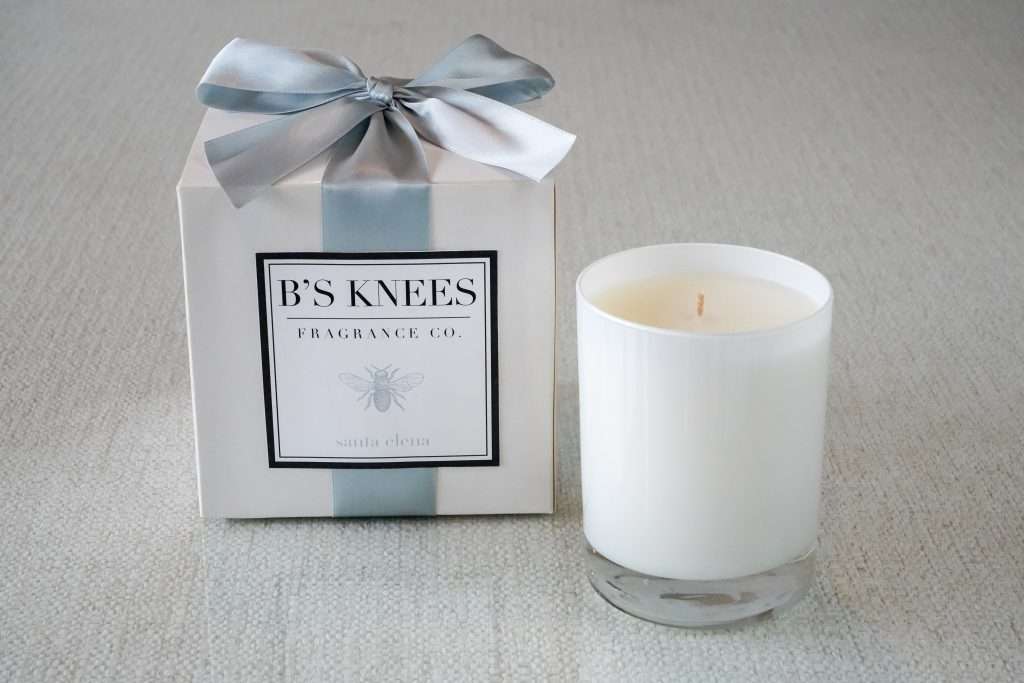 B's Knees Fragrance Company 1-Wick White Glass Candle - Santa Elena