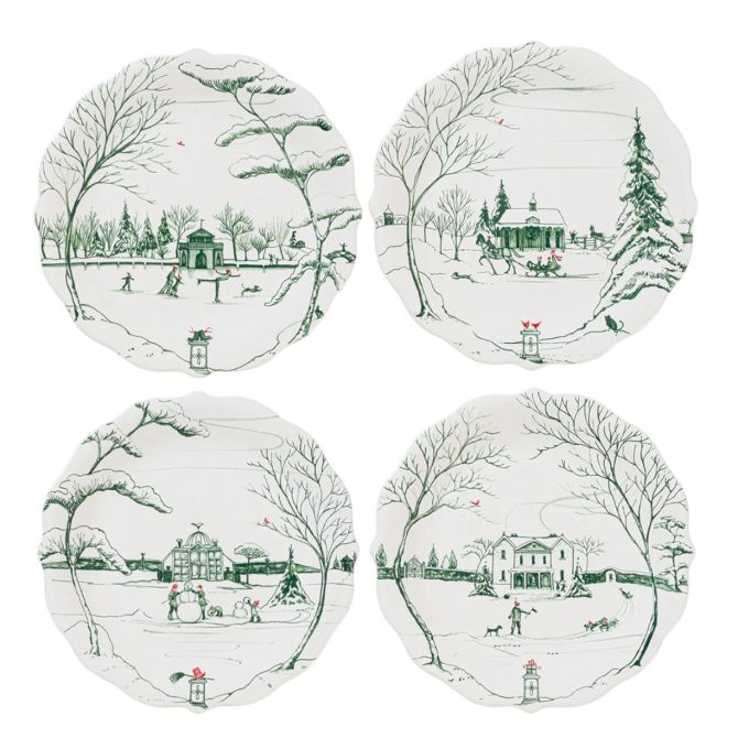 Juliska CE63SET/29 Country Estate Winter Frolic Evergreen Party Plate