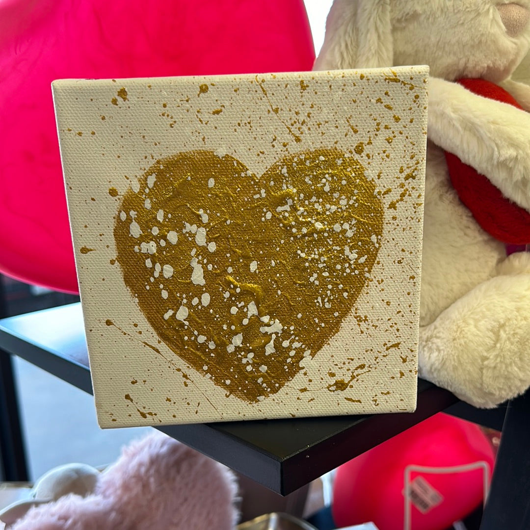 CYTA Gold Heart Hand Painted Canvas