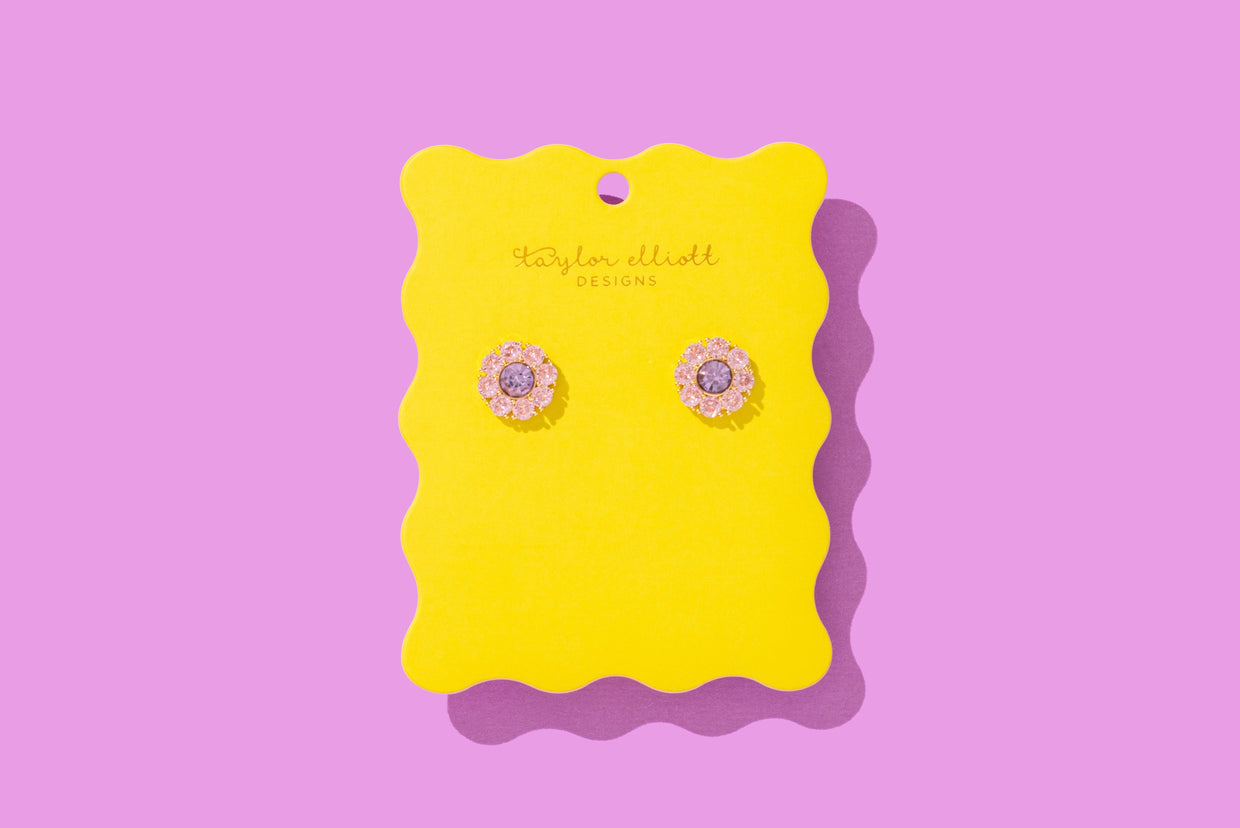Taylor Elliott Designs Crystal Flower Earrings