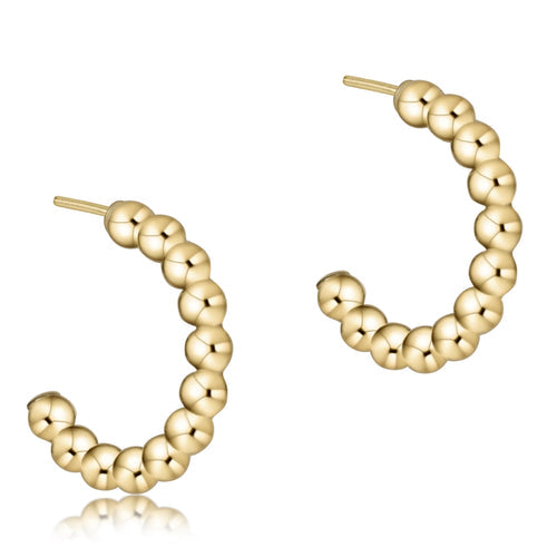 enewton EBECL1PHG Beaded Classic 1" Post Hoop - Gold