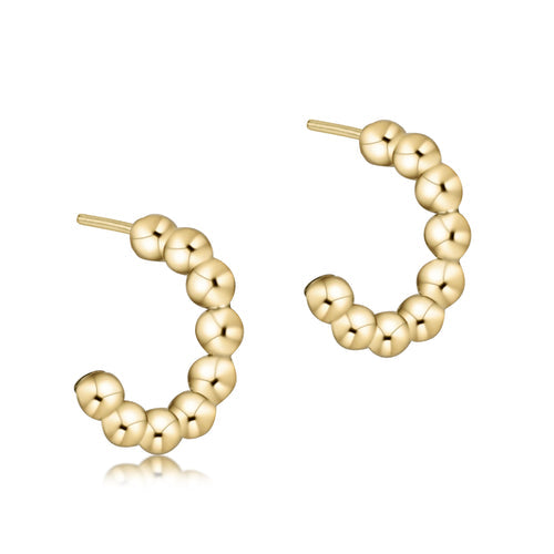 enewton EBECL1PHG Beaded Classic 1" Post Hoop - Gold