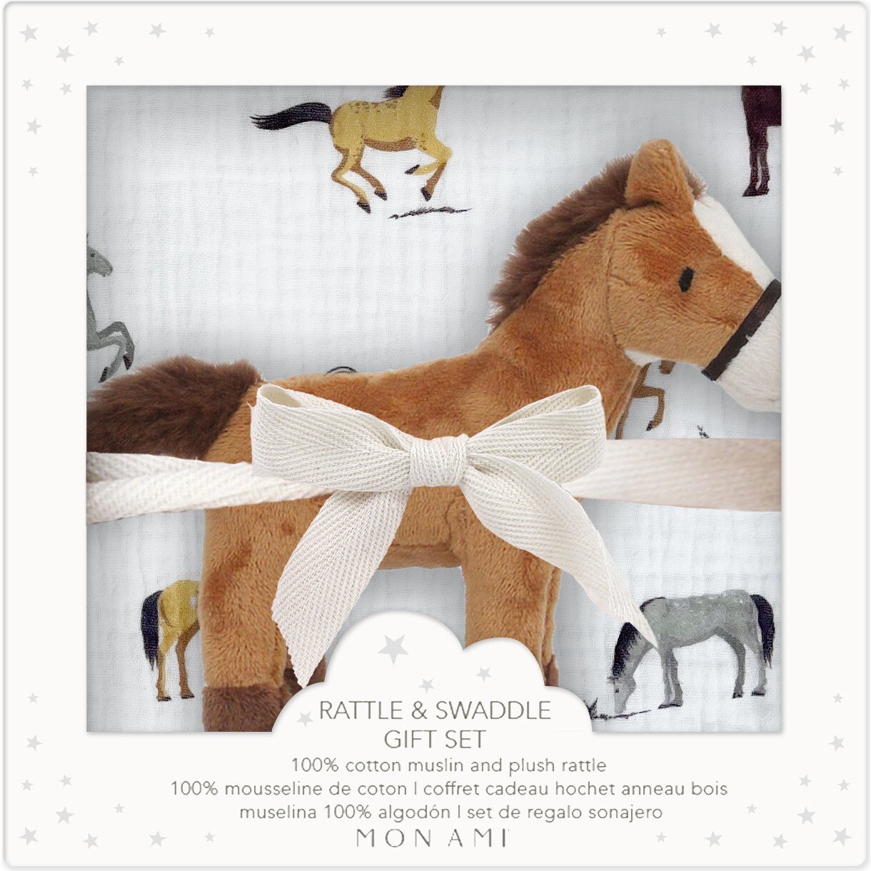 Mon Ami Blanket & Rattle Gift Set