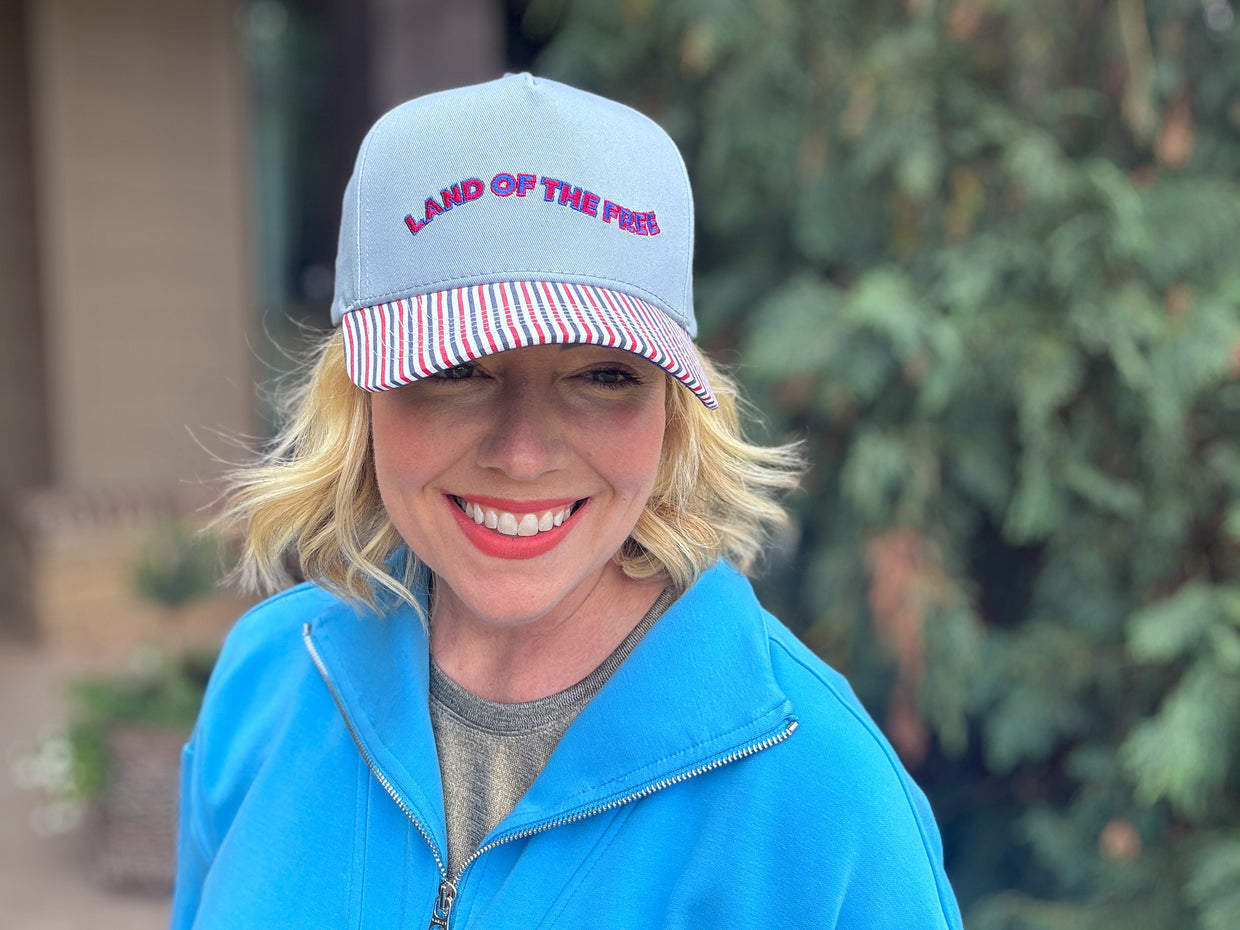 Taylor Elliott Designs HAT-37 Land Of The Free Baseball Hat