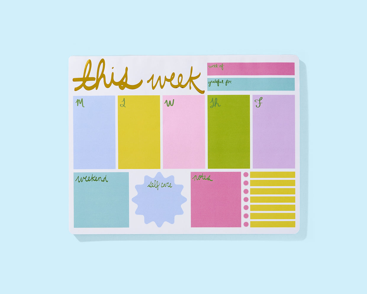 Taylor Elliott Designs JCS-07 Mallory Weekly List Pad