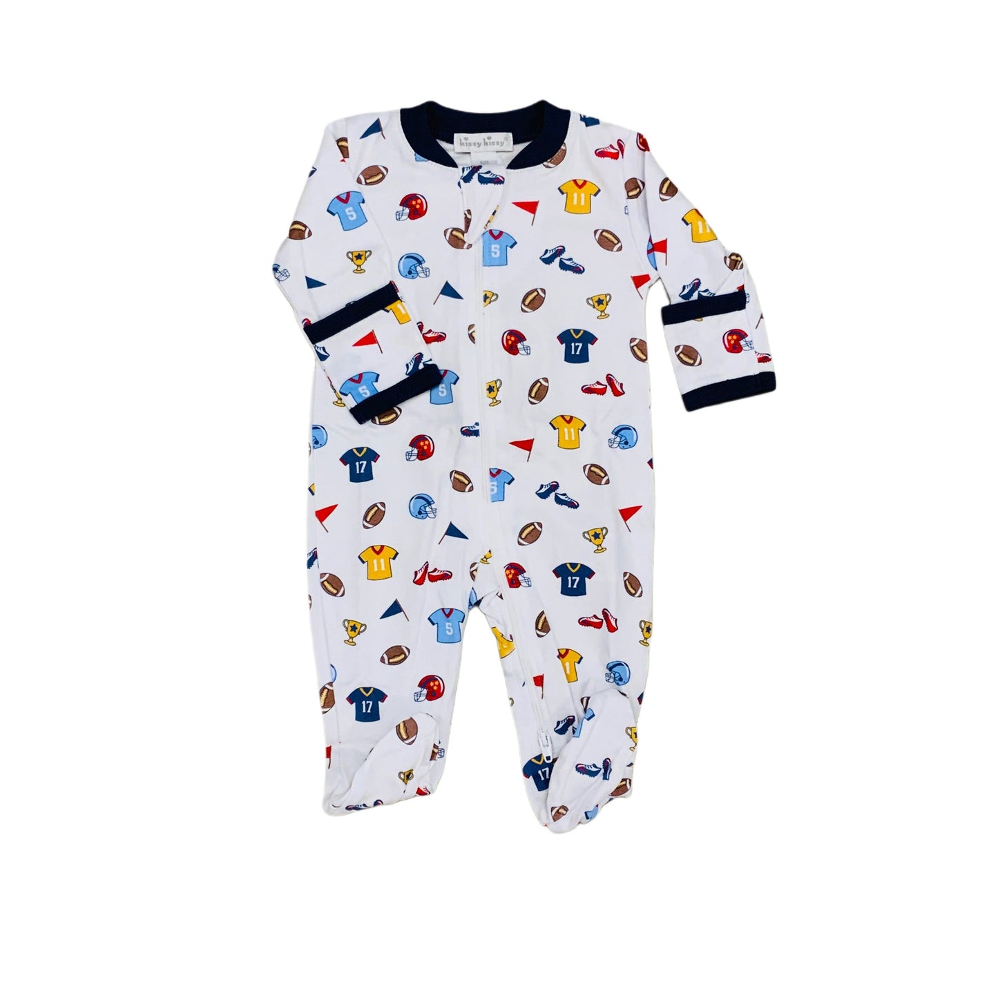 Kissy Kissy KBQ12747N Football Fever Zipper Footie