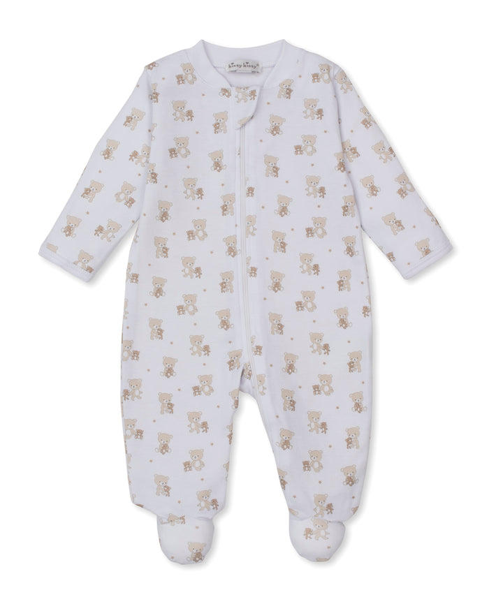 Kissy Kissy KNQ13602N Teddy Bear Love Zippered Footie - Tan