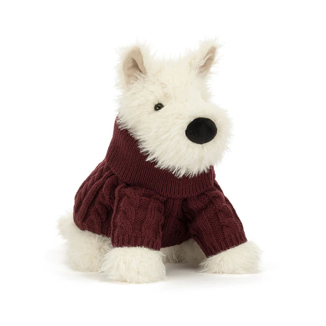 Jellycat MUN2JUM Munro Scottie Dog Winter Jumper Outfit