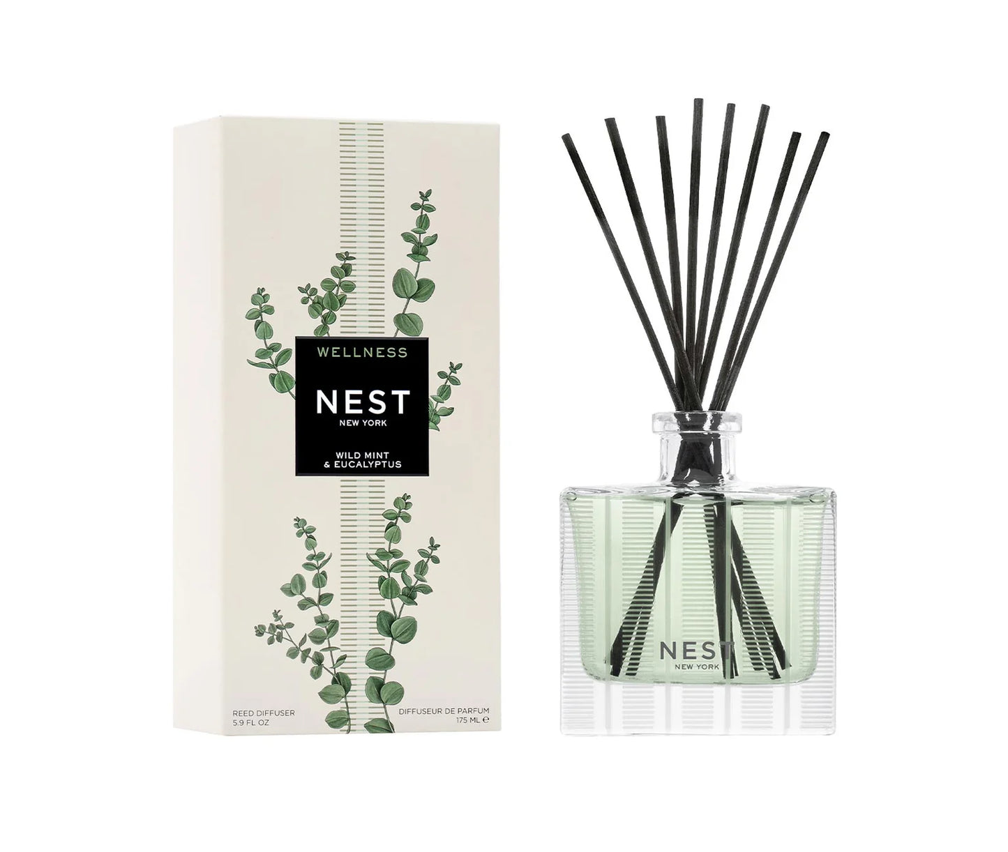 Nest NEST08ECS008 Wild Mint & Eucalyptus Reed Diffuser