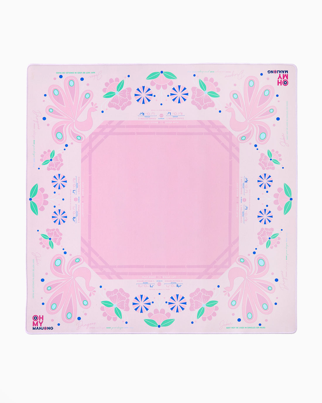 Oh My Mahjong Birdie Pink Mahjong Mat