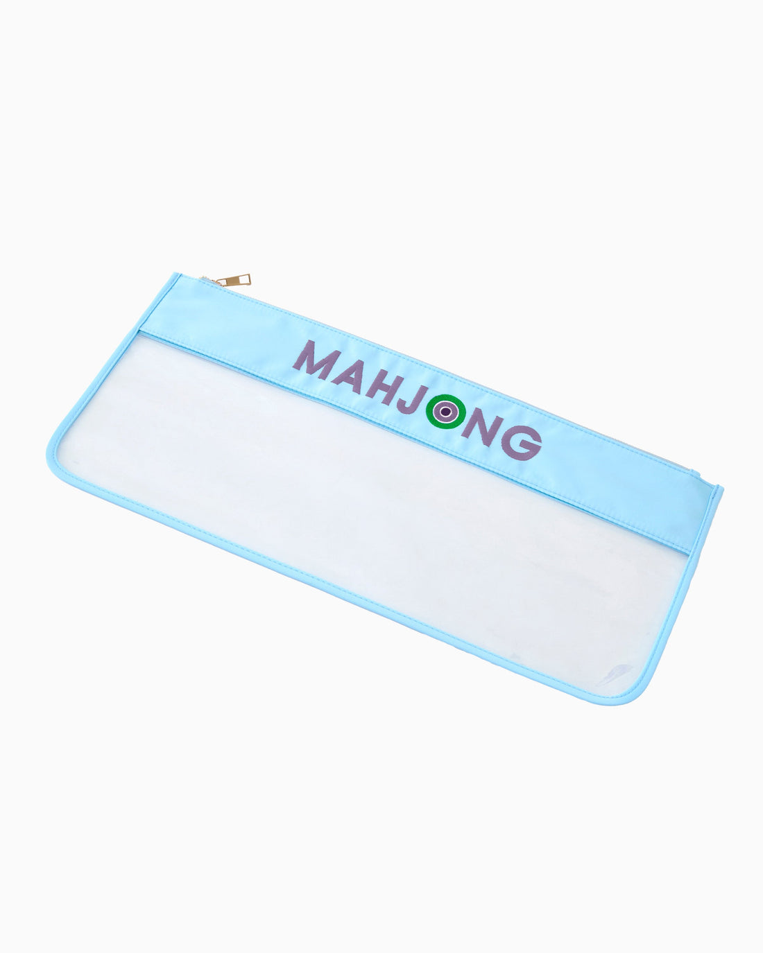 Oh My Mahjong Light Blue Stitched Mahj Bag