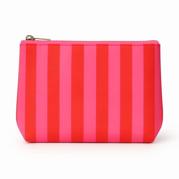 Aspen Lane P06D79C Stripe Pouch - Pink & Red