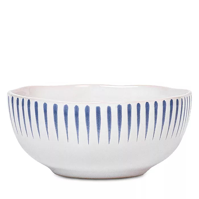 Juliska STS07/44 Sitio Stripe Cereal/ Ice Cream Bowl- Delft Blue