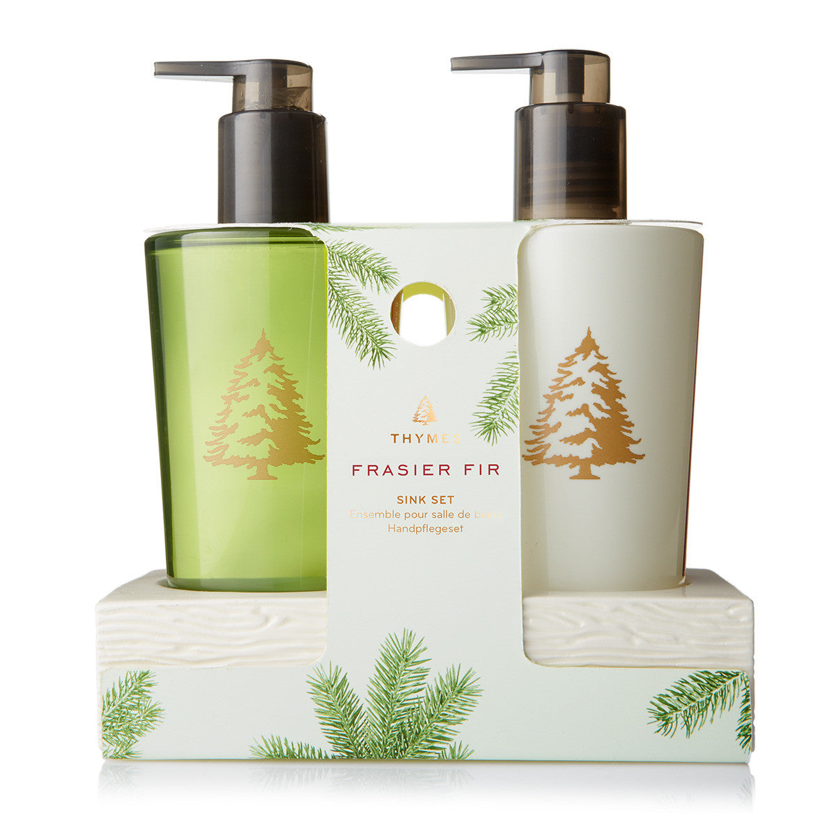 Thymes TH03515289110 Frasier Fir Sink Set w/Ceramic Caddy