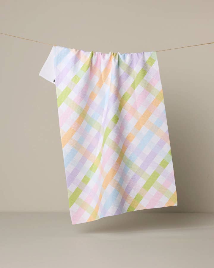 Geometry Spring Basket Tea Towel
